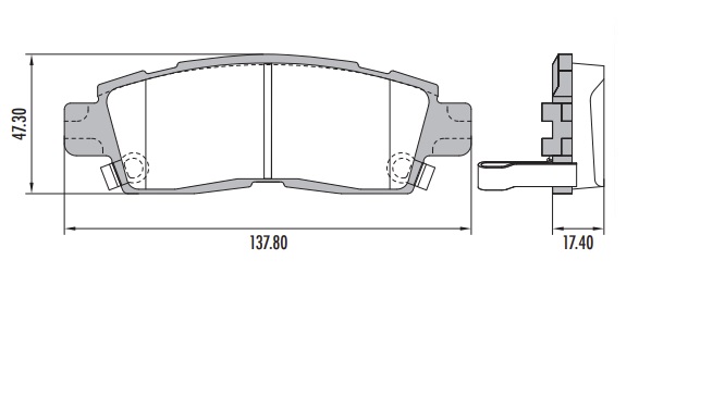 883 CHEVROLET TRAIL BLAZER PASTILLA DE FRENO POSTERIOR