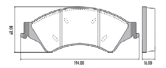 FORD RANGER 2012/2013 PASTILLA DE FRENO DELANTERA