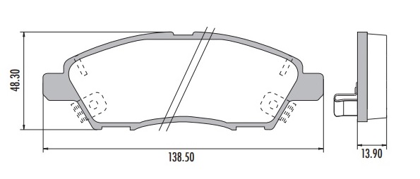 NISSAN VERSA PASTILLA DE FRENO DELANTERA