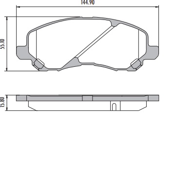 [PD866H001] PASTILLA DE FRENO DELANTERA BAIC BJ20