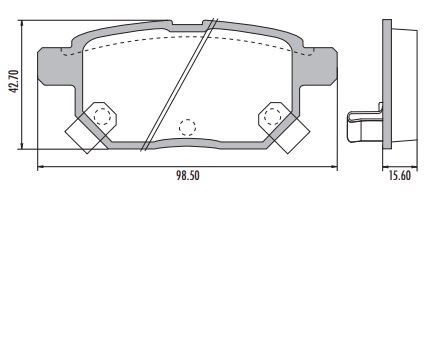 [PP1354H001] PASTILLA DE FRENO POSTERIOR BAIC