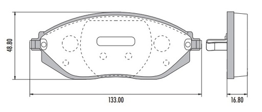 [PD1590H001] CHEVROLET BEAT PASTILLA DE FRENO DELANTERA