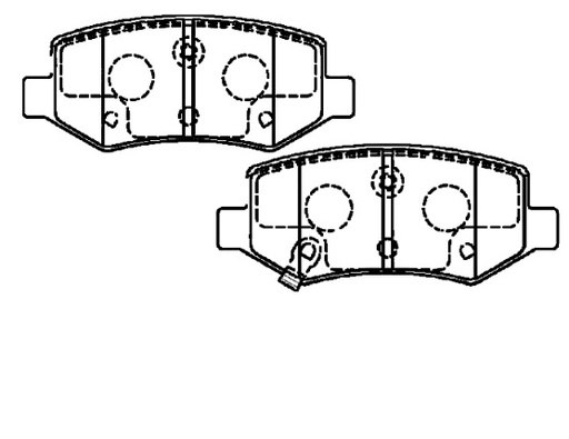 [PP1883H001] CHEVROLETCAPTIVA 2019 / GROOVE PASTILLA DE FRENO POSTERIOR