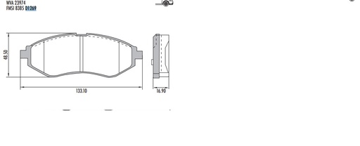 [PD1269H001] CHEVROLET SPARK GT PASTILLA DE FRENO DELANTERA