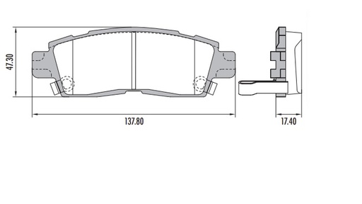 [PP883H001] 883 CHEVROLET TRAIL BLAZER PASTILLA DE FRENO POSTERIOR