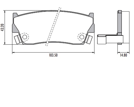 [PD418H001] CHEVROLET VITARA 3P CLASICO PASTILLA DE FRENO DELANTERA
