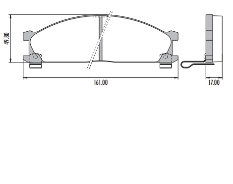 [PD333H001] NISSAN FRONTIER PASTILLA DE FRENO DELANTERA