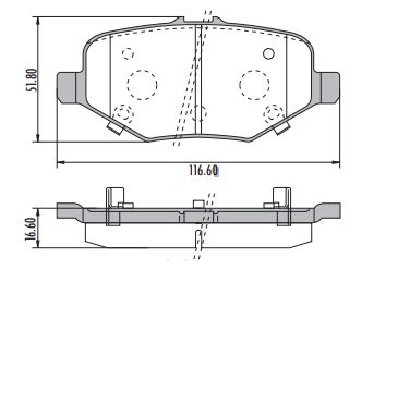 [PP1612H001] 1377 FORD EXPLORER 2014 PASTILLA DE FRENO POSTERIOR