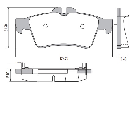 MAZDA 3 973 FORD ESCAPE PASTILLA DE FRENO POSTERIOR