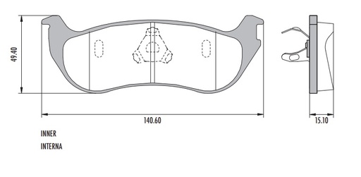 [PP881H001] FORD EXPLORER 2002 PASTILLAS DE FRENO POSTERIOR