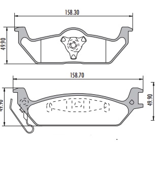 [PP1012H001] FORD F150 PASTILLA DE FRENO POSTERIOR