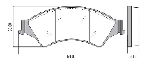 [PD1676H001] FORD RANGER 2012/2013 PASTILLA DE FRENO DELANTERA