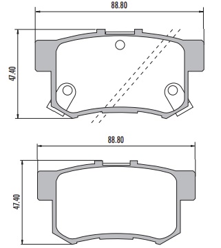 [PP537H001] HONDA CRV PASTILLA DE FRENO POSTERIOR
