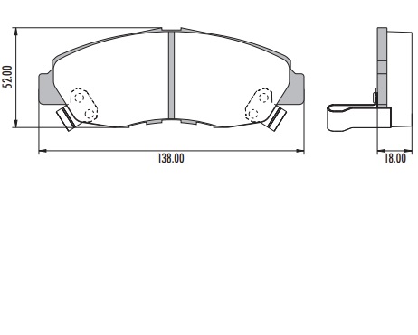 [PD465H001] HONDA ACCORD 1977-1981 PASTILLAS DE FRENO DELANTERA