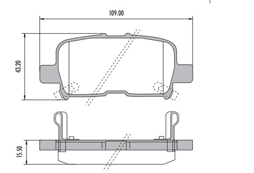 [PP865H001] HONDA PILOT 865 PASTILLAS DE FRENO POSTERIOR