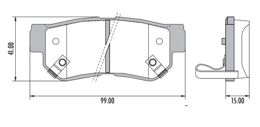 [PP813H001] (D863) SANTA FE HYUNDAI POST. PASTILLAS DE FRENO