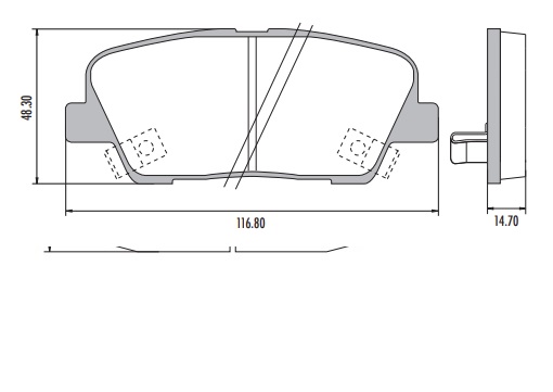 HYUNDAI SANTA FE 2011 (D1387-D1284) / KIA SORENTO 2010 PASTILLAS DE FRENO POSTERIOR