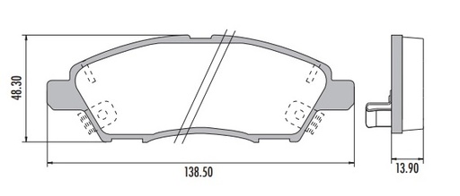[PD1592H001] NISSAN VERSA PASTILLA DE FRENO DELANTERA