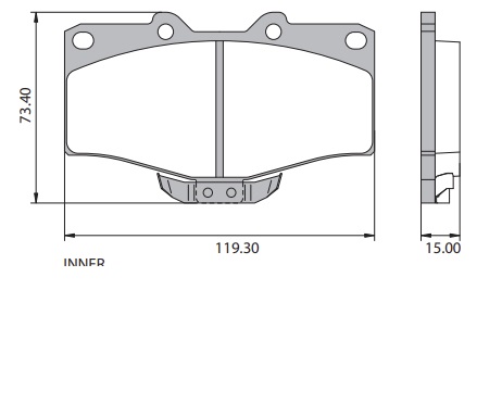 TOYOTA HILUX 2.7 VVTI 4X4, LAND CRUISER PRADO, 4 RUNNER02 03 611 PASTILLA DE FRENO DELANTERA