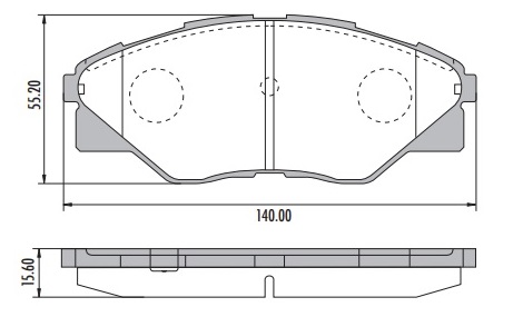 [PD1523H001] TOYOTA HILUX  2.7 4X2 2012 PASTILLAS DE FRENO DELANTERA